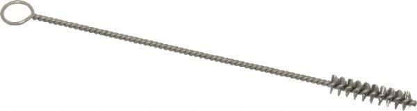 PRO-SOURCE - 3/4" Long x 3/16" Diam Stainless Steel Twisted Wire Bristle Brush - Single Spiral, 4" OAL, 0.003" Wire Diam, 0.062" Shank Diam - USA Tool & Supply