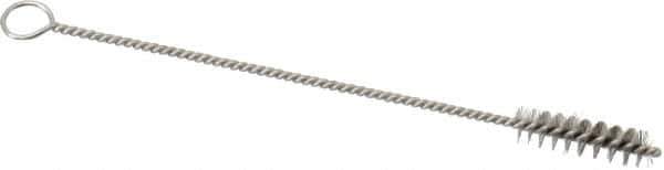 PRO-SOURCE - 3/4" Long x 7/32" Diam Stainless Steel Twisted Wire Bristle Brush - Single Spiral, 4" OAL, 0.003" Wire Diam, 0.062" Shank Diam - USA Tool & Supply