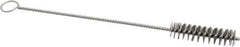 PRO-SOURCE - 2" Long x 1/2" Diam Stainless Steel Twisted Wire Bristle Brush - Single Spiral, 8" OAL, 0.006" Wire Diam, 0.11" Shank Diam - USA Tool & Supply