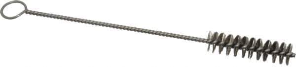 PRO-SOURCE - 2-1/2" Long x 5/8" Diam Stainless Steel Twisted Wire Bristle Brush - Single Spiral, 9" OAL, 0.008" Wire Diam, 0.142" Shank Diam - USA Tool & Supply