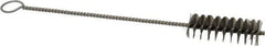 PRO-SOURCE - 2-1/2" Long x 13/16" Diam Stainless Steel Twisted Wire Bristle Brush - Single Spiral, 9" OAL, 0.008" Wire Diam, 0.142" Shank Diam - USA Tool & Supply