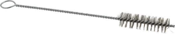 PRO-SOURCE - 2-1/2" Long x 3/4" Diam Stainless Steel Twisted Wire Bristle Brush - Single Spiral, 9" OAL, 0.008" Wire Diam, 0.142" Shank Diam - USA Tool & Supply