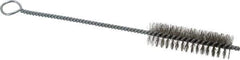 PRO-SOURCE - 2-1/2" Long x 7/8" Diam Stainless Steel Twisted Wire Bristle Brush - Single Spiral, 9" OAL, 0.008" Wire Diam, 0.142" Shank Diam - USA Tool & Supply