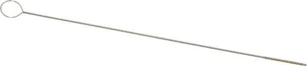 PRO-SOURCE - 1/2" Long x 1/32" Diam Brass Twisted Wire Bristle Brush - Single Spiral, 4" OAL, 0.003" Wire Diam, 0.025" Shank Diam - USA Tool & Supply