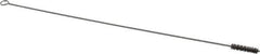 Made in USA - 1-1/2" Long x 3/8" Diam Stainless Steel Twisted Wire Bristle Brush - Double Spiral, 18" OAL, 0.003" Wire Diam, 0.085" Shank Diam - USA Tool & Supply