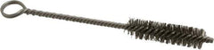 Made in USA - 2" Long x 1/2" Diam Stainless Steel Twisted Wire Bristle Brush - Double Spiral, 5-1/2" OAL, 0.006" Wire Diam, 0.11" Shank Diam - USA Tool & Supply