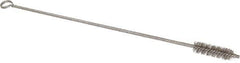 Made in USA - 2-1/2" Long x 3/4" Diam Stainless Steel Twisted Wire Bristle Brush - Double Spiral, 18" OAL, 0.006" Wire Diam, 0.162" Shank Diam - USA Tool & Supply