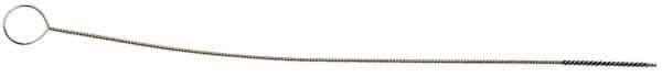 PRO-SOURCE - 4-1/2" Long x 1/2" Diam Horsehair Bristle Brush - Single Spiral, 42" OAL, 0.005" Filament Diam, 0.142" Shank Diam - USA Tool & Supply
