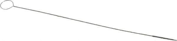 PRO-SOURCE - 1/2" Long x 1/32" Diam Nylon Bristle Brush - Single Spiral, 4" OAL, 0.003" Filament Diam, 0.021" Shank Diam - USA Tool & Supply