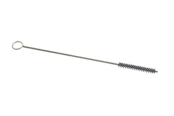 PRO-SOURCE - 1" Long x 1/8" Diam Nylon Bristle Brush - Single Spiral, 4" OAL, 0.003" Filament Diam, 0.051" Shank Diam - USA Tool & Supply