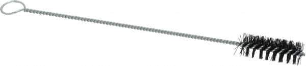 PRO-SOURCE - 1-1/2" Long x 1/2" Diam Nylon Bristle Brush - Single Spiral, 7-1/2" OAL, 0.01" Filament Diam, 0.096" Shank Diam - USA Tool & Supply