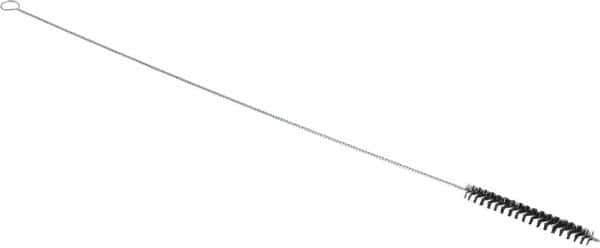 PRO-SOURCE - 4" Long x 1/2" Diam Nylon Bristle Brush - Single Spiral, 26" OAL, 0.01" Filament Diam, 0.128" Shank Diam - USA Tool & Supply