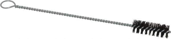 PRO-SOURCE - 1-1/2" Long x 1/2" Diam Horsehair Bristle Brush - Single Spiral, 7-1/2" OAL, 0.005" Filament Diam, 0.096" Shank Diam - USA Tool & Supply