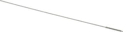 Made in USA - 0.05" Diam Helical Stainless Steel Tube Brush - Single Spiral, 0.003" Filament Diam, 1/2" Brush Length, 4" OAL, 0.024" Diam Stainless Steel Shank - USA Tool & Supply