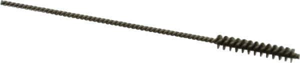 Made in USA - 0.189" Diam Helical Stainless Steel Tube Brush - Single Spiral, 0.003" Filament Diam, 1" Brush Length, 4" OAL, 0.073" Diam Stainless Steel Shank - USA Tool & Supply