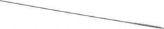 Made in USA - 1.5mm Diam Helical Stainless Steel Tube Brush - Single Spiral, 0.003" Filament Diam, 5/8" Brush Length, 4" OAL, 0.032" Diam Stainless Steel Shank - USA Tool & Supply