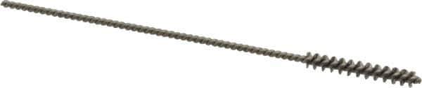 Made in USA - 5/32" Diam Helical Stainless Steel Tube Brush - Single Spiral, 0.003" Filament Diam, 1" Brush Length, 4" OAL, 0.073" Diam Stainless Steel Shank - USA Tool & Supply