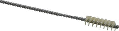 Made in USA - 0.313" Diam Helical Nylon Tube Brush - 0.008" Filament Diam, 1" Brush Length, 5" OAL, 0.11" Diam Galvanized Steel Shank - USA Tool & Supply