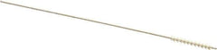 Made in USA - 2.5mm Diam Helical Nylon Tube Brush - 0.008" Filament Diam, 3/4" Brush Length, 4" OAL, 0.043" Diam Stainless Steel Shank - USA Tool & Supply