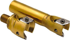 Seco - 1" Cutting Diam, 1" Shank Diam, Straight Shank Indexable Copy End Mill - 2 Inserts, VPGX 2206..E.-E10 Insert, R217.97 Toolholder, Through Coolant - USA Tool & Supply