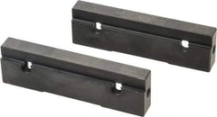 Snap Jaws - 4" Wide x 1.155" High x 0.55" Thick, Step Vise Jaw - Hard, Steel, Fixed Jaw, Compatible with 4" Vises - USA Tool & Supply
