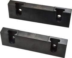 Snap Jaws - 6" Wide x 1.53" High x 0.73" Thick, Flat/No Step Vise Jaw - Hard, Steel, Fixed Jaw, Compatible with 6" Vises - USA Tool & Supply