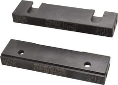 Snap Jaws - 6" Wide x 1.53" High x 0.73" Thick, Step Vise Jaw - Hard, Steel, Fixed Jaw, Compatible with 6" Vises - USA Tool & Supply