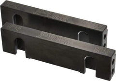 Snap Jaws - 6" Wide x 1.53" High x 0.73" Thick, Step Vise Jaw - Hard, Steel, Fixed Jaw, Compatible with 6" Vises - USA Tool & Supply