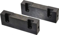Snap Jaws - 4" Wide x 1-1/2" High x 3/4" Thick, Flat/No Step Vise Jaw - Soft, Steel, Fixed Jaw, Compatible with 4" Vises - USA Tool & Supply