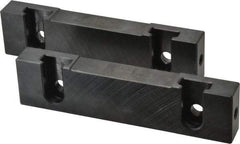 Snap Jaws - 6" Wide x 1-1/2" High x 3/4" Thick, Flat/No Step Vise Jaw - Soft, Steel, Fixed Jaw, Compatible with 6" Vises - USA Tool & Supply