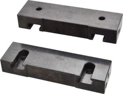Snap Jaws - 6" Wide x 1-3/4" High x 1" Thick, Flat/No Step Vise Jaw - Soft, Steel, Fixed Jaw, Compatible with 6" Vises - USA Tool & Supply