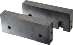 Snap Jaws - 6" Wide x 2-1/2" High x 1" Thick, Flat/No Step Vise Jaw - Soft, Steel, Fixed Jaw, Compatible with 6" Vises - USA Tool & Supply