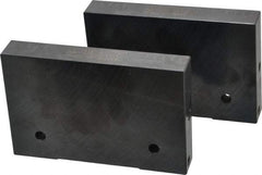 Snap Jaws - 6" Wide x 4" High x 1" Thick, Flat/No Step Vise Jaw - Soft, Steel, Fixed Jaw, Compatible with 6" Vises - USA Tool & Supply