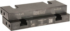 Snap Jaws - 8" Wide x 3" High x 1" Thick, Flat/No Step Vise Jaw - Soft, Steel, Fixed Jaw, Compatible with 8" Vises - USA Tool & Supply