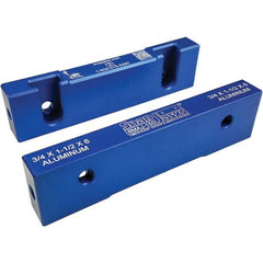Snap Jaws - 6" Wide x 1-1/2" High x 3/4" Thick, Flat/No Step Vise Jaw - USA Tool & Supply