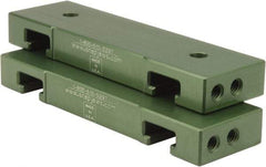 Snap Jaws - 6" Wide x 1-3/4" High x 3/4" Thick, Flat/No Step Vise Jaw - Soft, Aluminum, Fixed Jaw, Compatible with 6" Vises - USA Tool & Supply