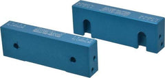 Snap Jaws - 6" Wide x 2" High x 1" Thick, Flat/No Step Vise Jaw - Soft, Aluminum, Fixed Jaw, Compatible with 6" Vises - USA Tool & Supply