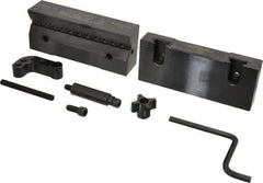 Snap Jaws - 6" Wide x 3-1/8" High x 1" Thick, V-Groove Vise Jaw - Steel, Fixed Jaw, Compatible with 6" Vises - USA Tool & Supply