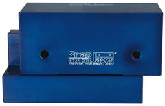 Snap Jaws - 6" Wide x 2-3/4" High x 2-3/4" Thick, Step Vise Jaw - Aluminum, Fixed Jaw, Compatible with 6" Vises - USA Tool & Supply