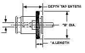 Collis Tool - 0.652" Tap Shank Diam, 0.489" Tap Square Size, 13/16" Tap, #3 Tapping Adapter - 0.55" Projection, 2.42" Tap Depth, Through Coolant, - Exact Industrial Supply