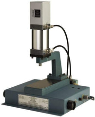 JT&M - 3/4" Ram, 6-1/32" Throat Depth, 660 Lb Pneumatic Arbor Press - 5-5/32" Max Work Height x 14-1/4" Max Work Width, 18.38" Base Width x 18.62" Base Depth - USA Tool & Supply