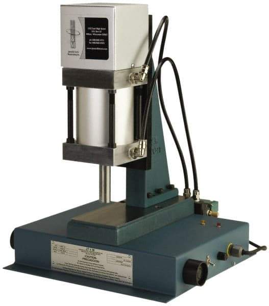 JT&M - 1" Ram, 4-13/16" Throat Depth, 2,350 Lb Pneumatic Arbor Press - 5-3/4" Max Work Height x 14-1/4" Max Work Width, 18.38" Base Width x 18.62" Base Depth - USA Tool & Supply