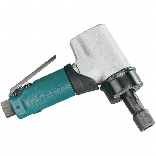 Dynabrade - 1/4" Collet, Angle Handle, Air Angle Die Grinder - 20,000 RPM, Front Exhaust, 36 CFM, 0.7 hp, 90 psi, 1/4 NPT Inlet - USA Tool & Supply