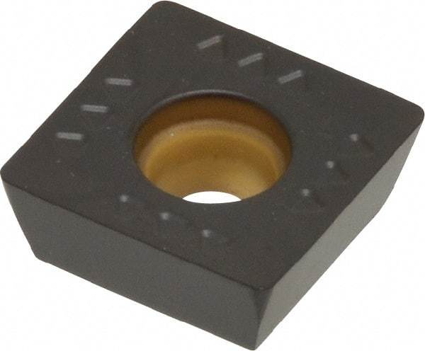 Kennametal - SDET43 GB2 Grade KCK15 Carbide Milling Insert - TiN/TiCN/Al2O3 Finish, 3/16" Thick, 1/2" Inscribed Circle, 0.8mm Corner Radius - USA Tool & Supply