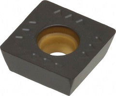Kennametal - SDET43 GB2 Grade KCK15 Carbide Milling Insert - TiN/TiCN/Al2O3 Finish, 3/16" Thick, 1/2" Inscribed Circle, 0.8mm Corner Radius - USA Tool & Supply