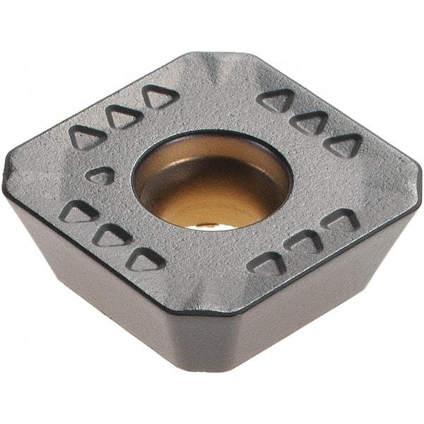 Kennametal - SEPT443 GB2 Grade KCPK30 Carbide Milling Insert - TiN/TiCN/Al2O3 Finish, 3/16" Thick, 14mm Inscribed Circle, 1mm Corner Radius - USA Tool & Supply