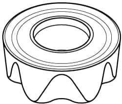 Kennametal - RCGT2006M0 LF Grade KC725M Carbide Milling Insert - TiN/TiCN/TiN Finish, 1/4" Thick, 20mm Inscribed Circle - USA Tool & Supply