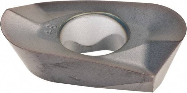Kennametal - EC1848 LD Grade KC522M Carbide Milling Insert - TiAlN Finish, 0.217" Thick, 1/2" Inscribed Circle, 4.8mm Corner Radius - USA Tool & Supply