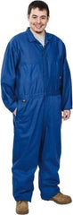 Stanco Safety Products - Size XL, Royal Blue, Zipper, Flame Resistant/Retardant Coverall - 46 to 48" Chest, Indura, 7 Pockets, Elastic Waistband, Full Action Back, 2-Way Concealed Zipper - USA Tool & Supply