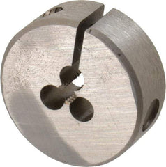 Irwin Hanson - #6-32 UNC Thread, 1" Outside Diam Carbon Steel Round Die - 3/8" Thick, Right Hand Thread, Adjustable - Exact Industrial Supply